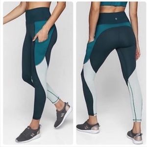 Athleta Colorblock Up for Anything Tights Leggings High Waist
